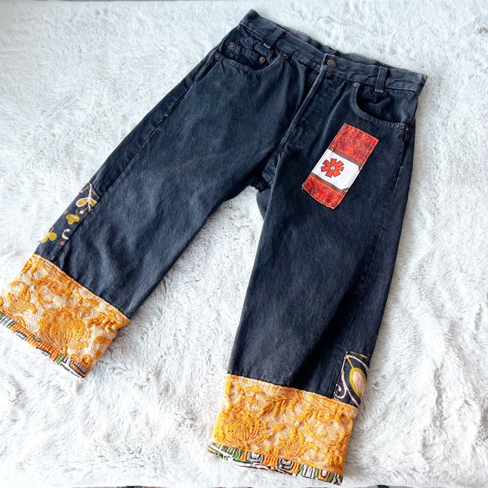 LEVI’S Vintage Kid’s Black Patchwork Jeans
